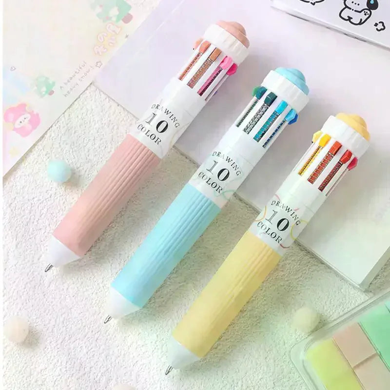 28 Color Ballpoint Pen 0.8mm Soft Grip Press Multicolor Writing Pen For Drawing School Supplies Stationery Oasis Select