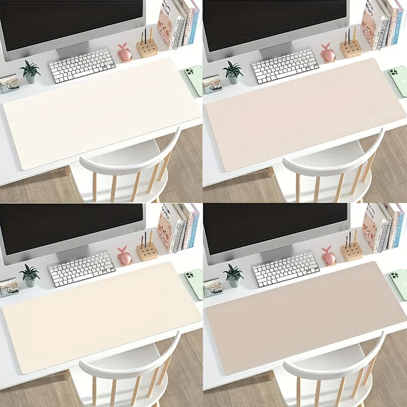 1pc Large Faux Leather Mouse Pad, Non-Slip Waterproof Desk Pad for Office, Easy To Clean Computer Mat Mouse Pads, Gaming Desk Oasis Select