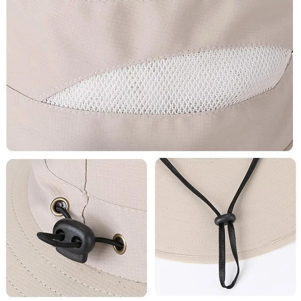 Solar Fan Hat – Wide Brim UV Protection & 3-Speed Cooling
