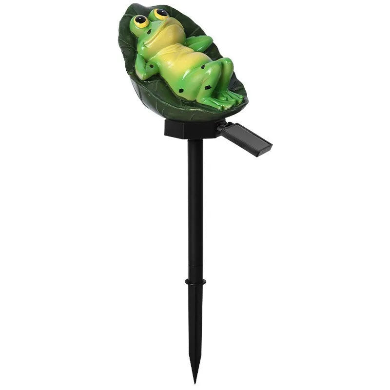Solar Outdoor Resin Owl Lamps, Resin Animal-shaped Decorative Lamps, Garden Lamps, and Villa Lamps Oasis Select Lotus Leaf Frog