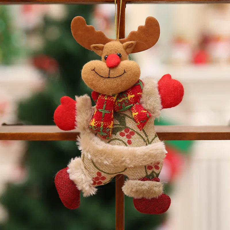 Christmas Tree Ornaments Set with Santa Snowman Reindeer Bear Pendants for Xmas New Year Home Holiday Hanging Decorations Gifts Oasis Select