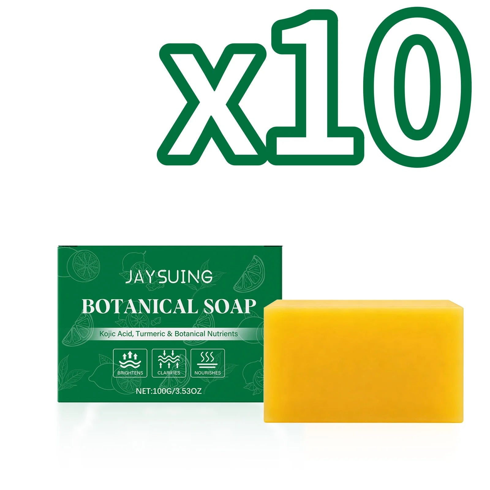 Jaysuing Turmeric Botanical Bar Soap – Cleanse & Moisturize Botanical Bar Soap Oasis Select 100g Boxed X 10PCS