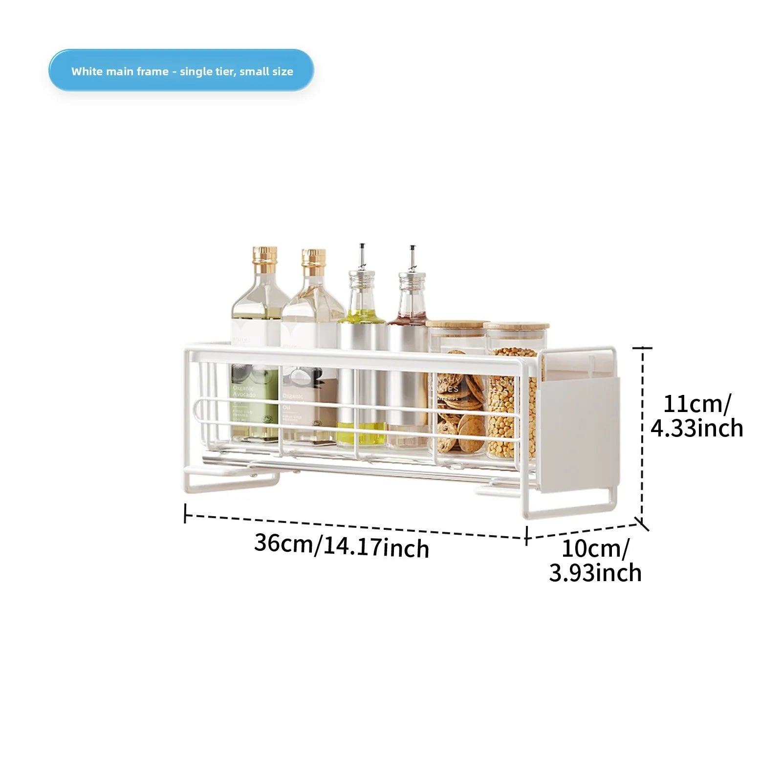 Magnetic suction pull refrigerator rack Multifunctional magnetic seasoning rack Kitchen roll paper rack Refrigerator side Oasis Select Single layer small