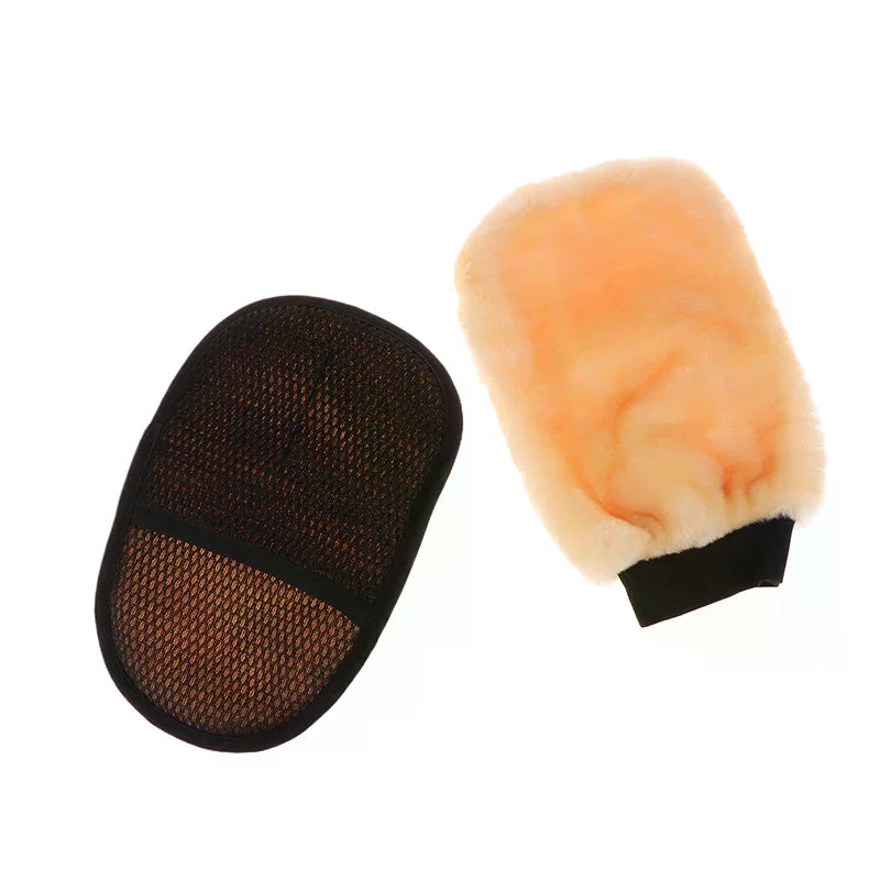 Car Soft Polishing Glove Artificial Wool Car Washing Gloves Water Absorption Micro Fiber Car Wash Mitt For Glass Plastic Leather Oasis Select