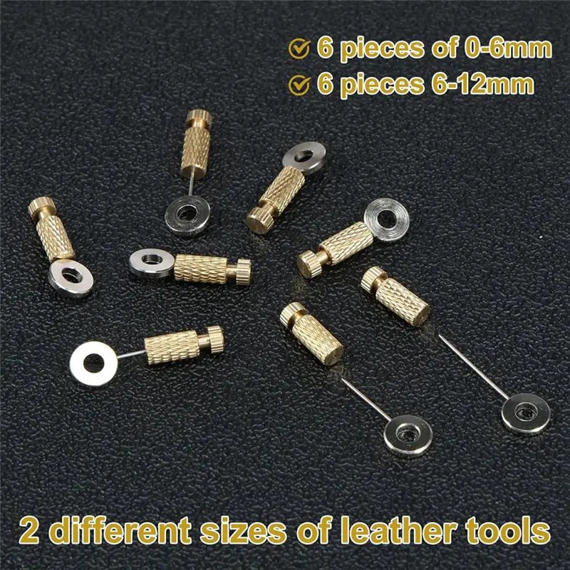 LIKE WISH 12Pcs Leather Suture Positioning Needles,Handmade DIY Leather Positioning Pins,12Mm18mm DIY Leathercraft Located Needl Oasis Select