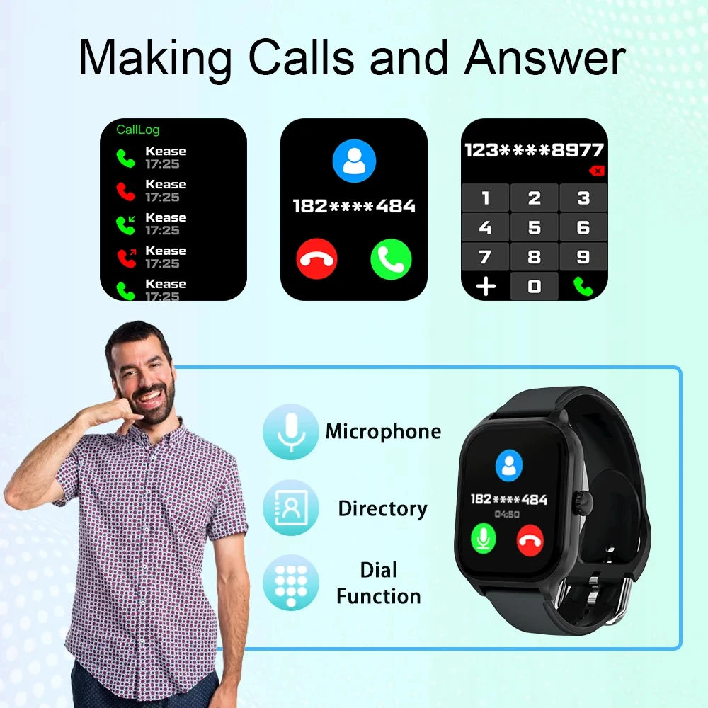CHAONB Smart Watch – Fitness & BT Calling, Android & iOS