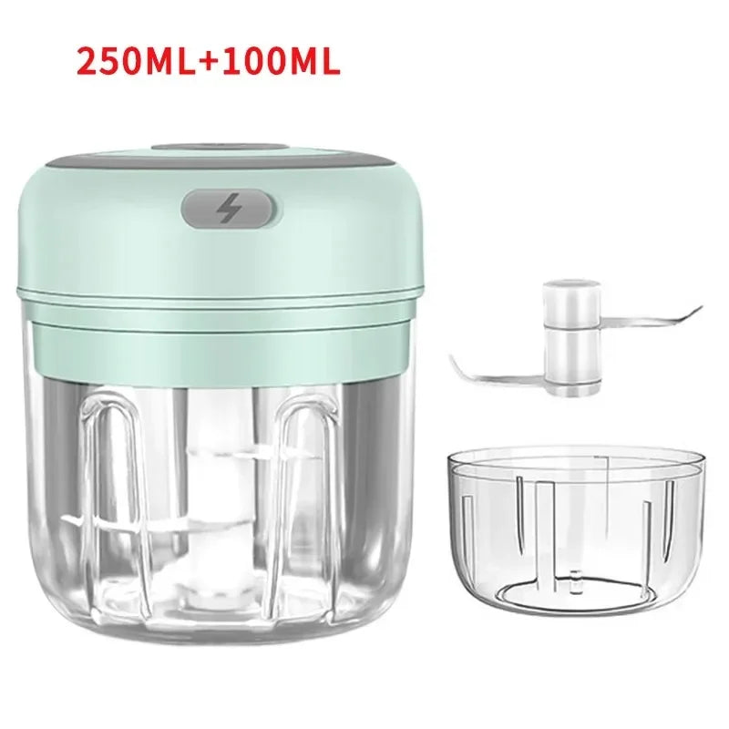 USB Portable Meat Grinder Vegetable Chopper for Kitchen Gadgets Electric Kitchen Food Chopper Mini Garlic Masher crusher Oasis Select 105-2Cups-Green
