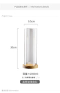 2L Micro Landscape Teahouse Tabletop Fish Tank Viewing Cylindrical Household Mini Miniature Glass Fish Tank Oasis Select 2000ML 2000ML
