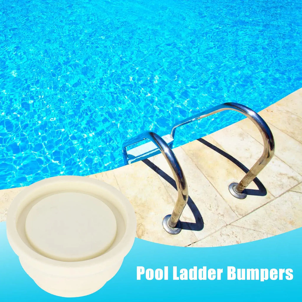 Ladder Bumper, Set of 2pcs White Ladder Rubber Plug for Swimming Pool Ladders Swimming Pool Accessory Oasis Select