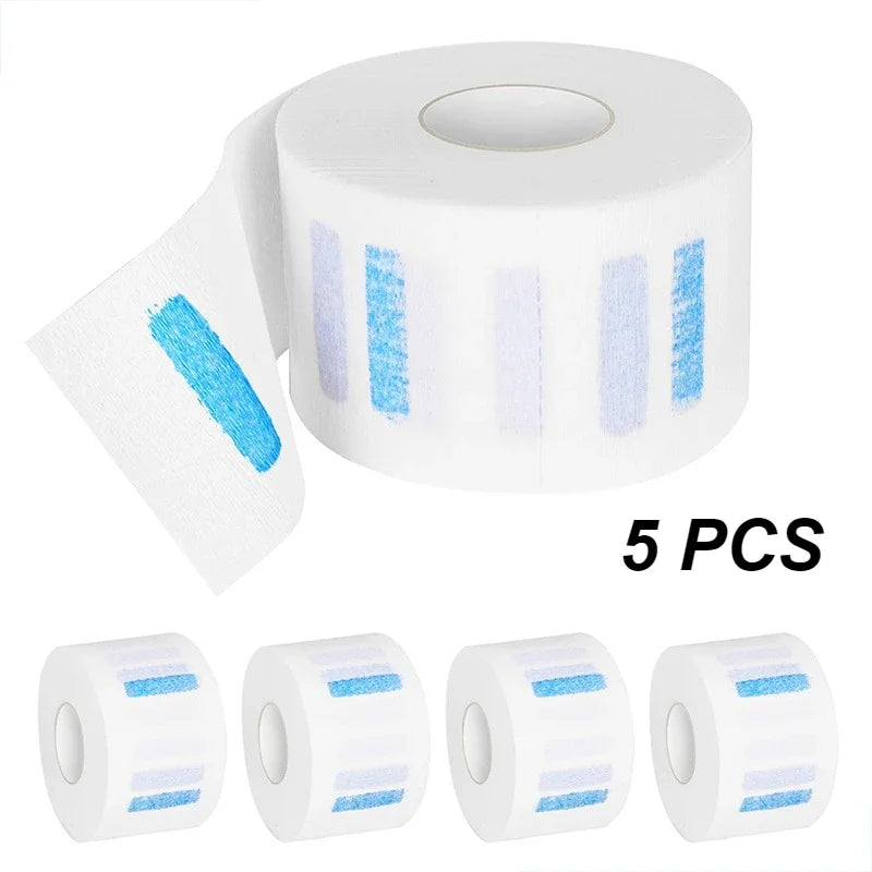 1/5Pcs/Set Multipurpose Neck paper Professional Salon Hairdressing Tool Hair Cutting Accessory Stretchy Stretchable Neck Paper Oasis Select 122-WhiteX5