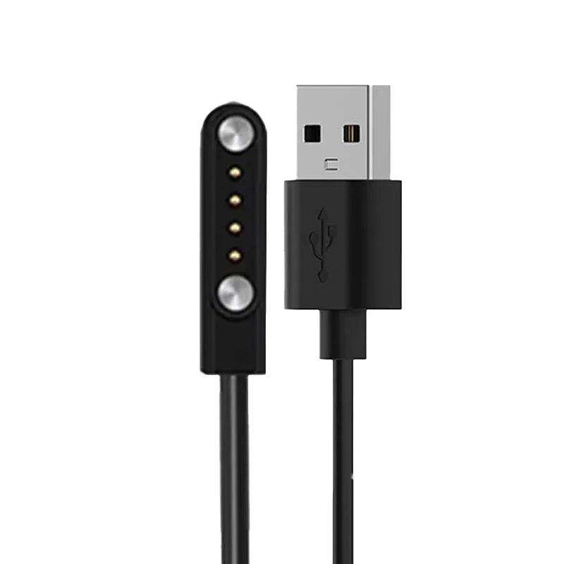 4-Pin Magnetic Smart Watch Charging Cable GT88 KW88 KW98 Smart Watch Charger Oasis Select Black