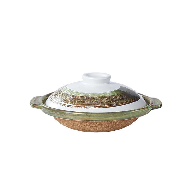 Pottery High Temperature Resistant Dry Cooking Little Pan Rice Gas Cooker Ceramic Casserole Shallow Casserole Pot Oasis Select