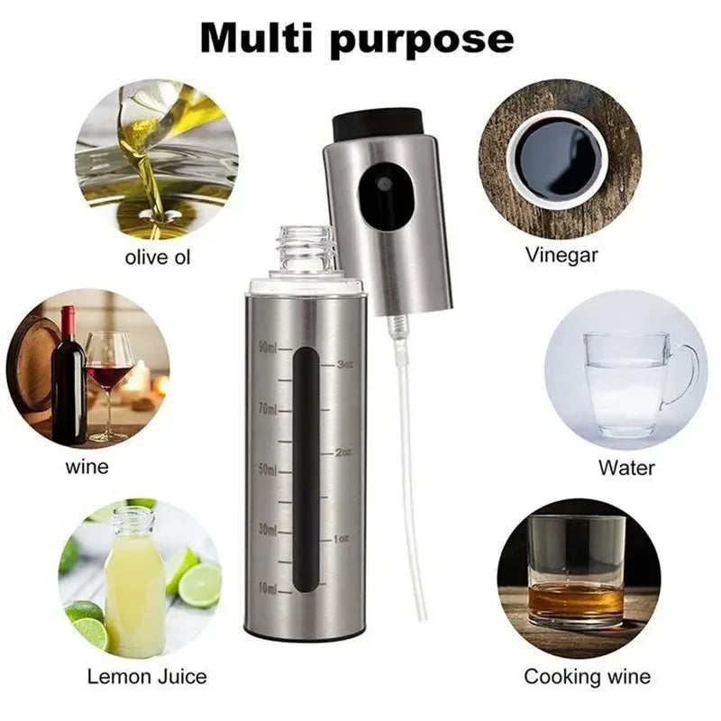 1pcs Practical Stainless Steel Spray Bottle Soy Sauce Vinegar Spray Portable Durable High Beauty Kitchen Good Oasis Select