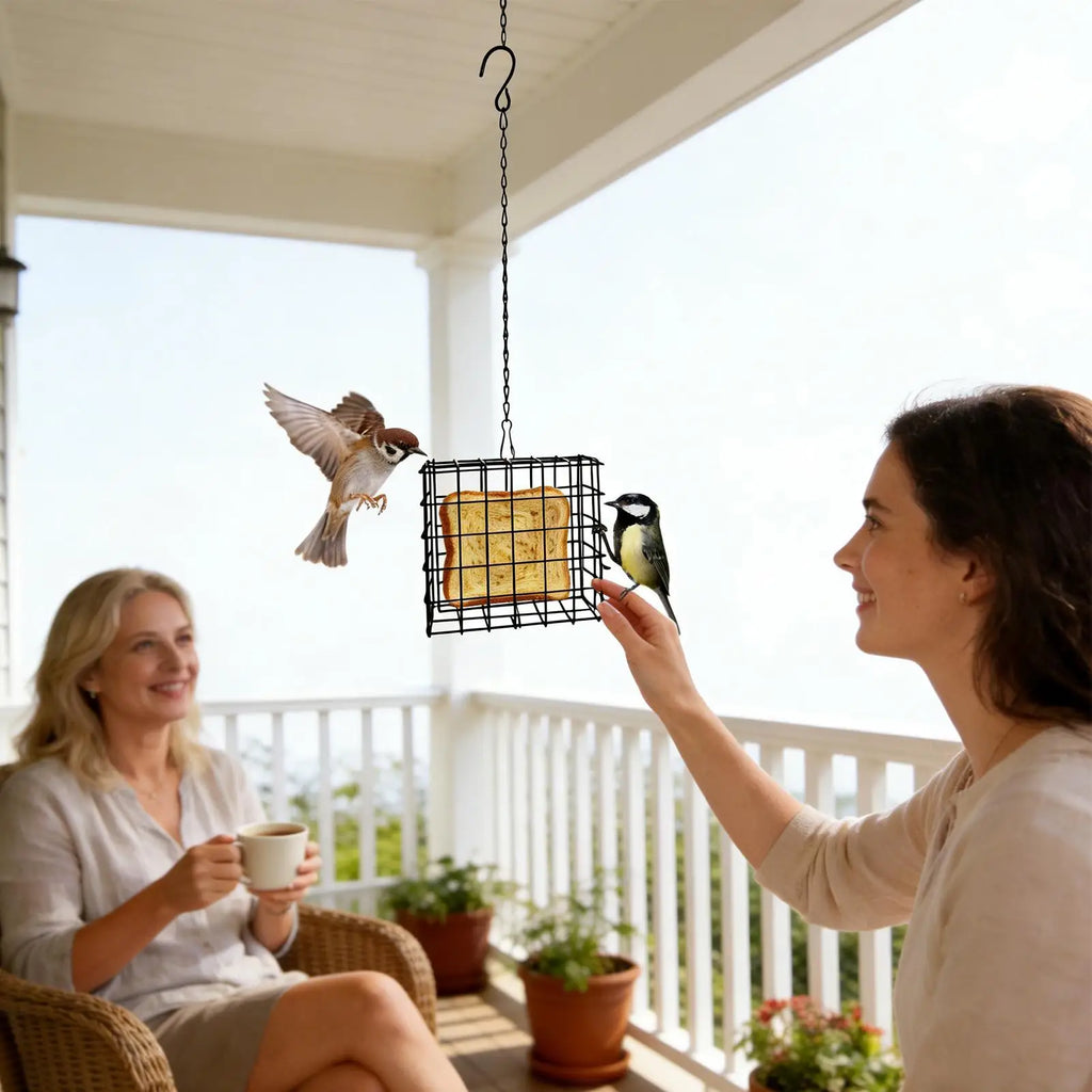 Suet Feeder Squirrel Proof Reusable Birdwatching Station Bird Suet Feeder for Balcony Garden Yard Patio Outdoor Hummingbirds Oasis Select