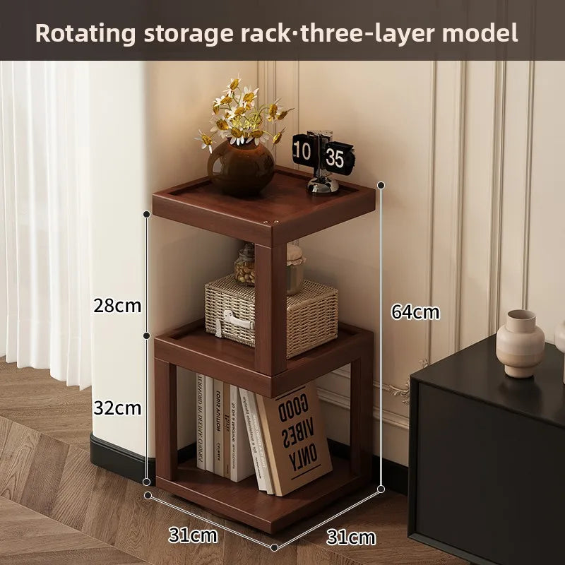 Corner Storage Shelf Triangle Cabinet, Wall Mounted Right Angle Storage Organizer, Bamboo Display Cabinet for Living Room Oasis Select 3 floors