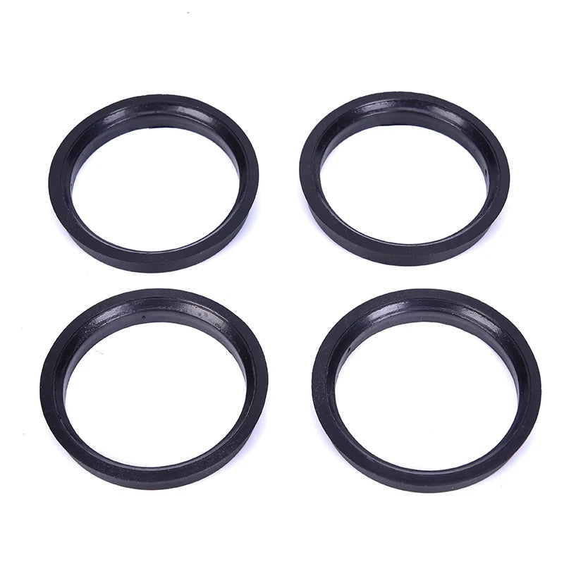 4Pcs 66.6-57.1mm Plastic Wheel Bore Center Collar Hub Centric Ring Oasis Select Black