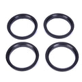 4Pcs 66.6-57.1mm Plastic Wheel Bore Center Collar Hub Centric Ring Oasis Select Black