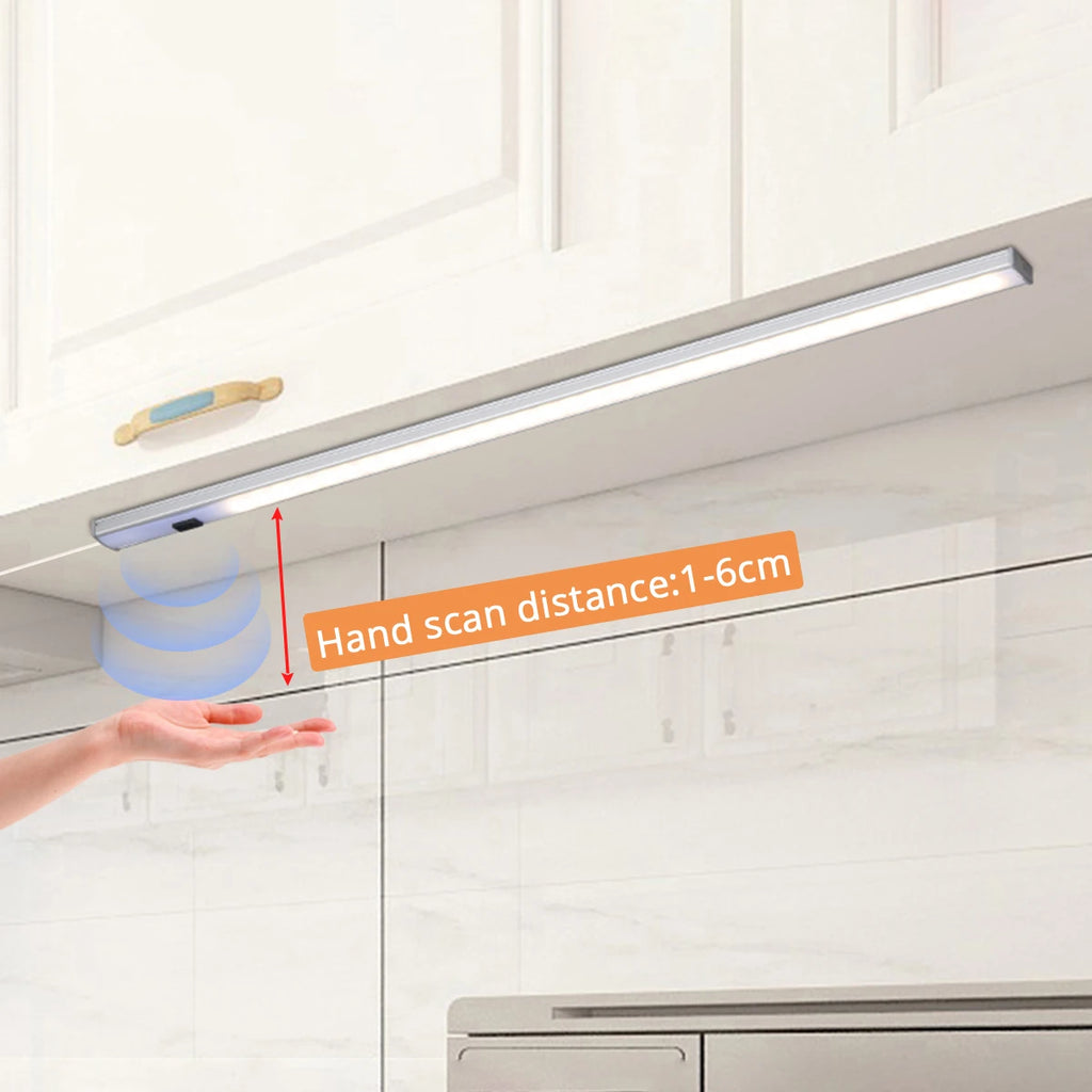 USB Powered LED Light Bar with Hand Scan Motion Sensor for Kitchen Bedroom Cabinet Night Lighting Aluminum Profile Lamp Oasis Select