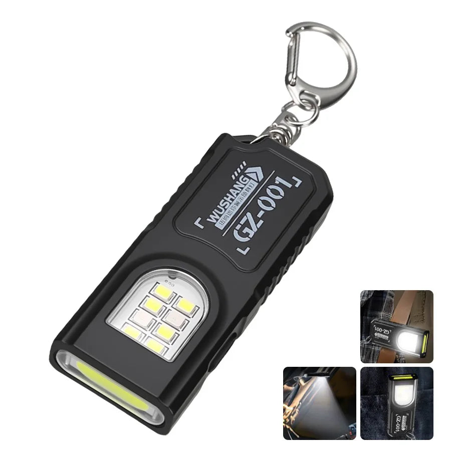 Rechargeable LED Keychain Flashlight – Waterproof Mini Torch