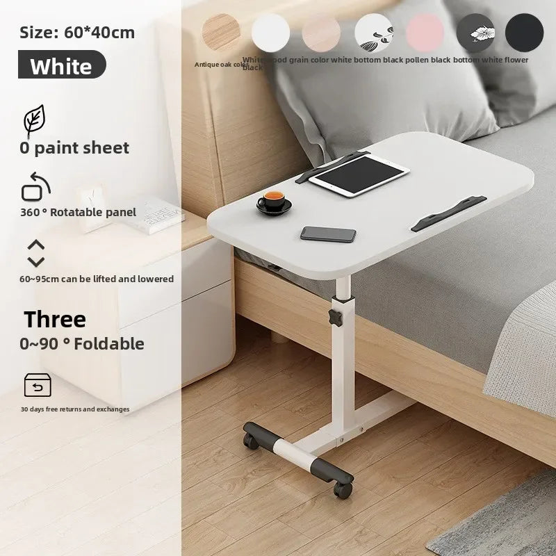 Laptop computer table Bedside table can be lifted and lowered 360 degrees Rotating desktop Simple portable mobile table Oasis Select Warm White 305