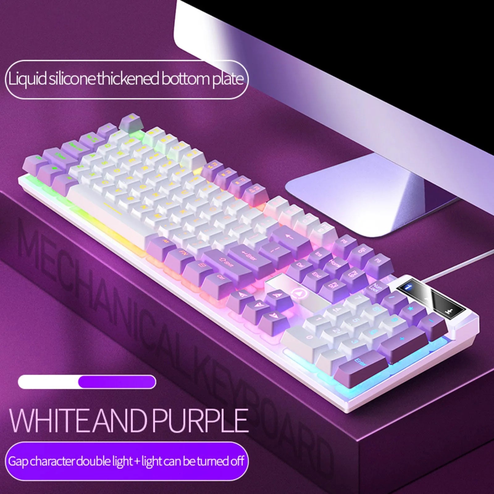 Carving K500 Wired Gaming Keyboard – RGB Backlit 104-Key Gaming Keyboard Oasis Select H One Size