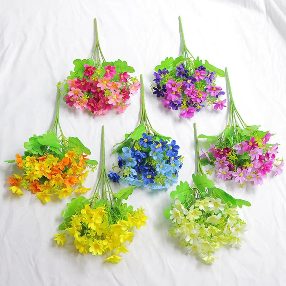 Artificial Silk Daisy Bouquet – Fake Wildflowers for Home & Wedding