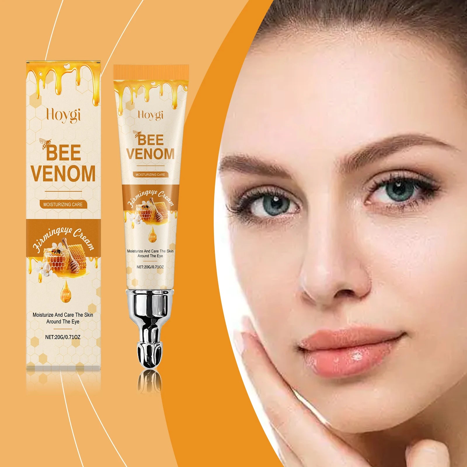 Bee Venom Eyes Cream Massage Under Eyes Dark Circles Remove Reduce Eye Fine Lines Increase Elasticity Moisturizing Eye Skin Care Oasis Select
