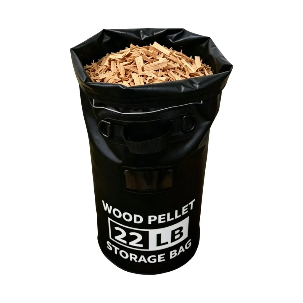 Wood Pellet Container 22 Lbs Capacity Charcoal Dispenser Bag Portable Charcoal Storage for Grilling Barbecue Outdoor Camping Oasis Select