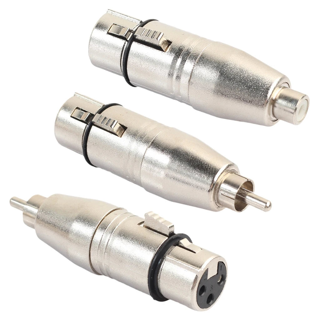 1Pc /Lot XLR Female To RCA Female Audio Adapter Connector For Microphone Speaker Zinc Alloy RCA Adapter Oasis Select