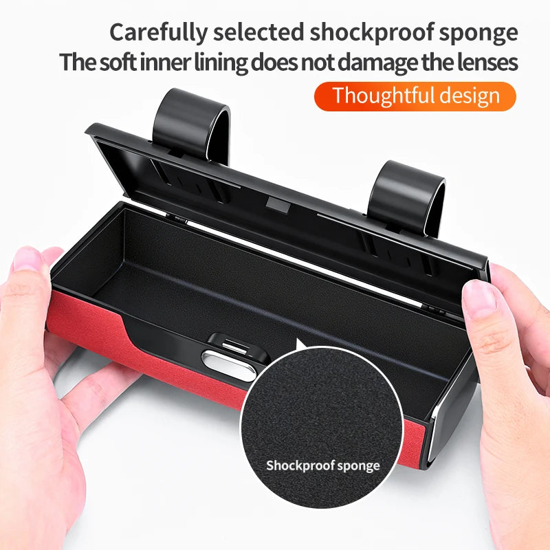 Car Sun Visor Glasses Case – Anti-Scratch Sunglasses Holder