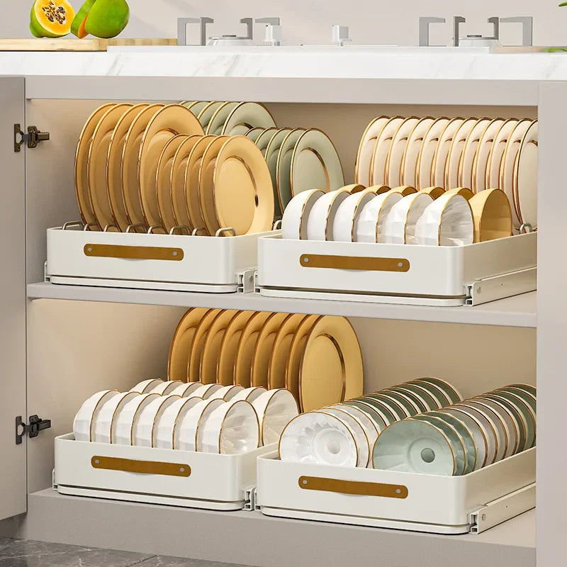 Multi-functional Stainless steel pull-out dish rack, drawer basket in kitchen cabinet Oasis Select