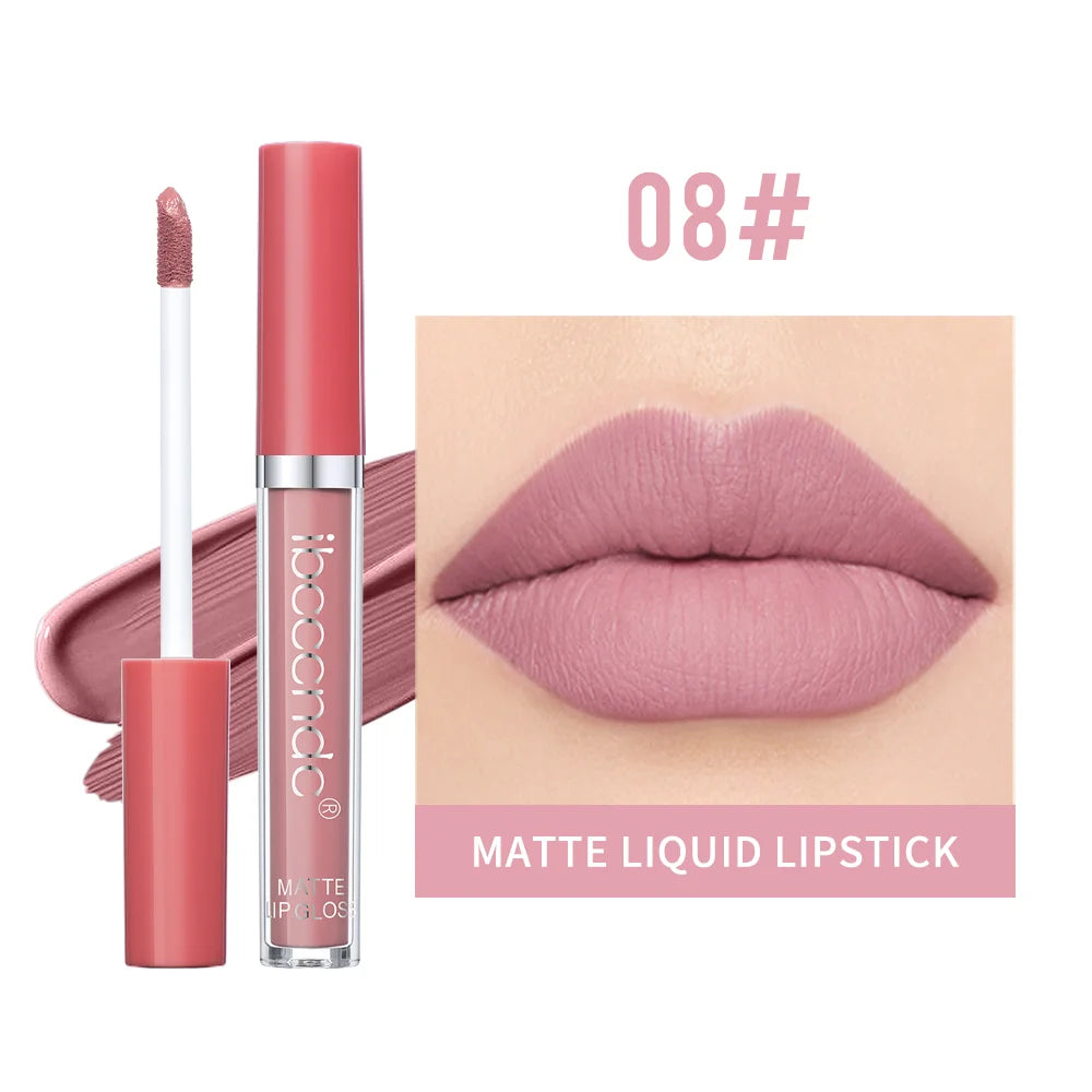 Matte Velvet Lip Gloss Lipstick Waterproof Non-stick Cup Not Easy To Fade Long Lasting Lip Glaze Lipstick Makeup Cosmetics Oasis Select Color 8