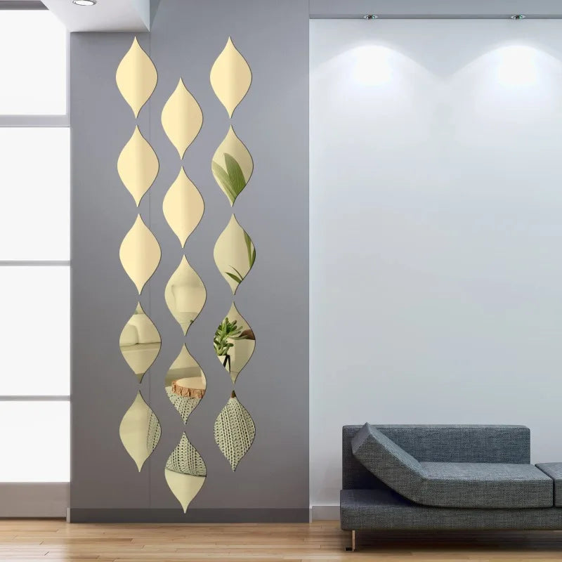 Acrylic Mirror Wall Sticker Self-adhesive Soft Mirror Without Punching Decorative Mirror Household Bathroom Makeup Mirror Oasis Select