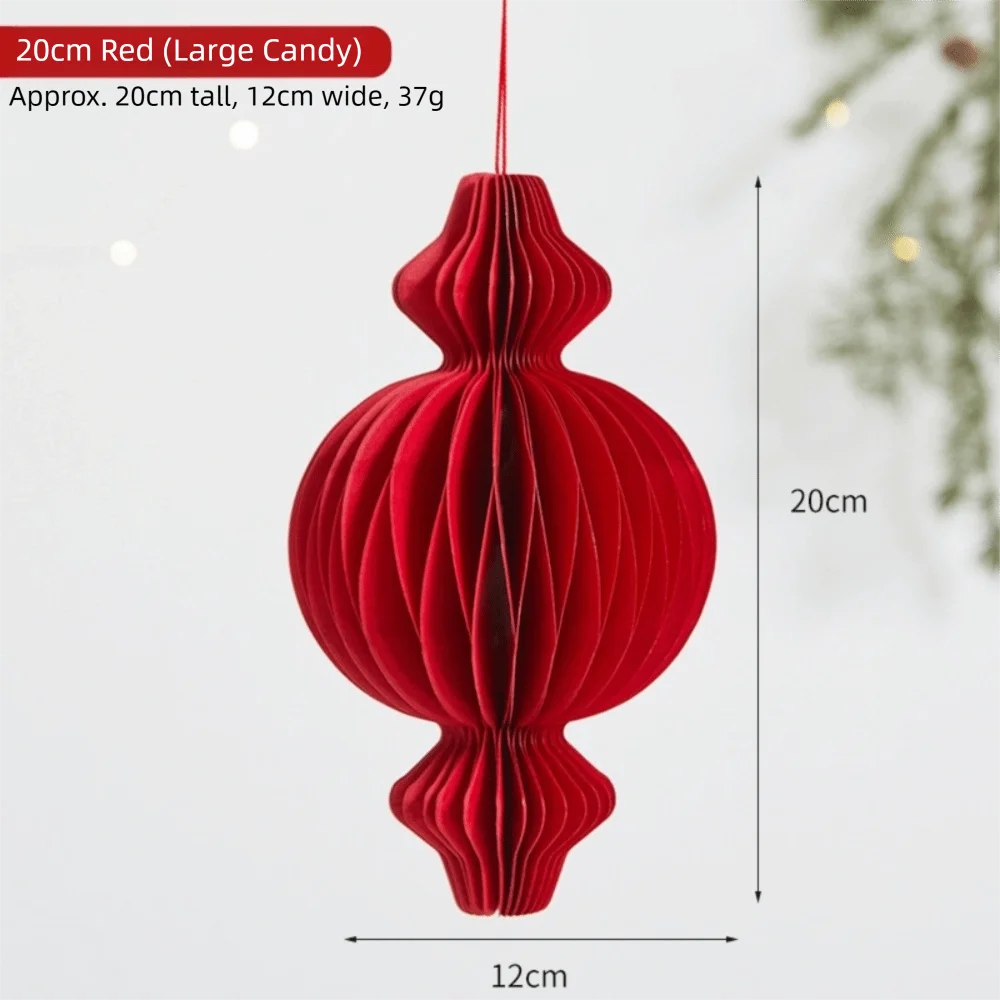 Red Honeycomb Paper Hanging Decoration with Tassel | New Year