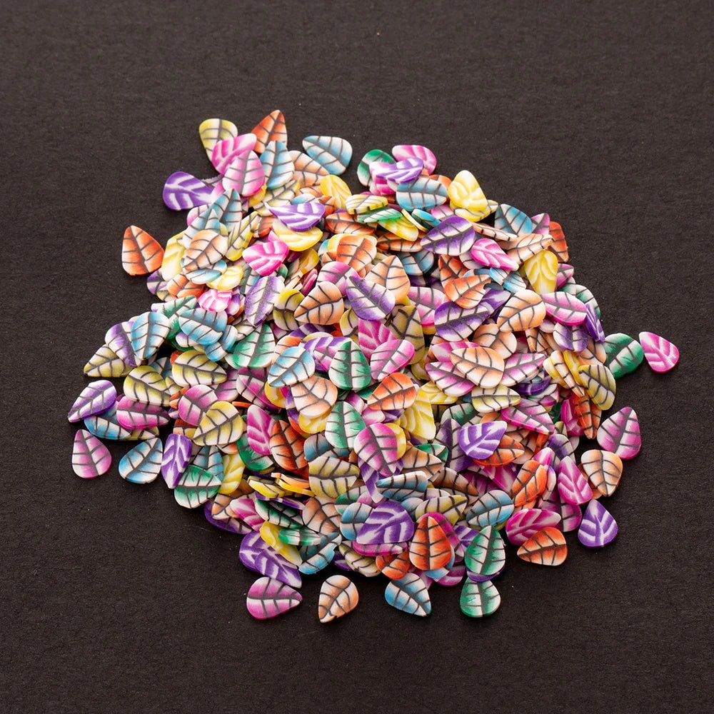 1000Pcs Polymer Clay Fruit Slices Charms For DIY Kawaii Epoxy Resin Silicone Molds Jewelry Nail Art Decor Material Accessories Oasis Select Leaf