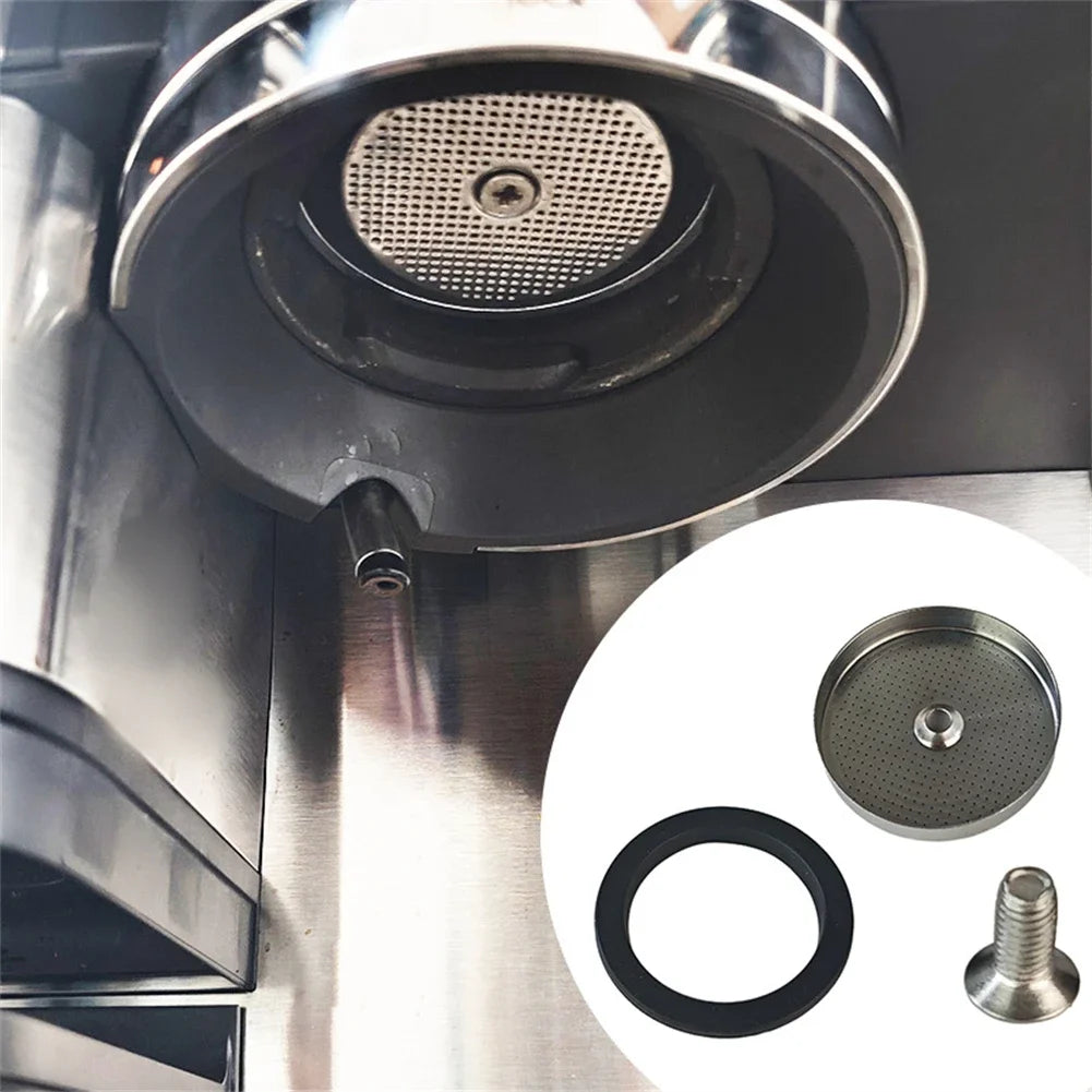 Coffee Machine Group Head Inner Shower Screen and Silicone O Ring Replacement for ES601 655 701 Espresso Models Oasis Select