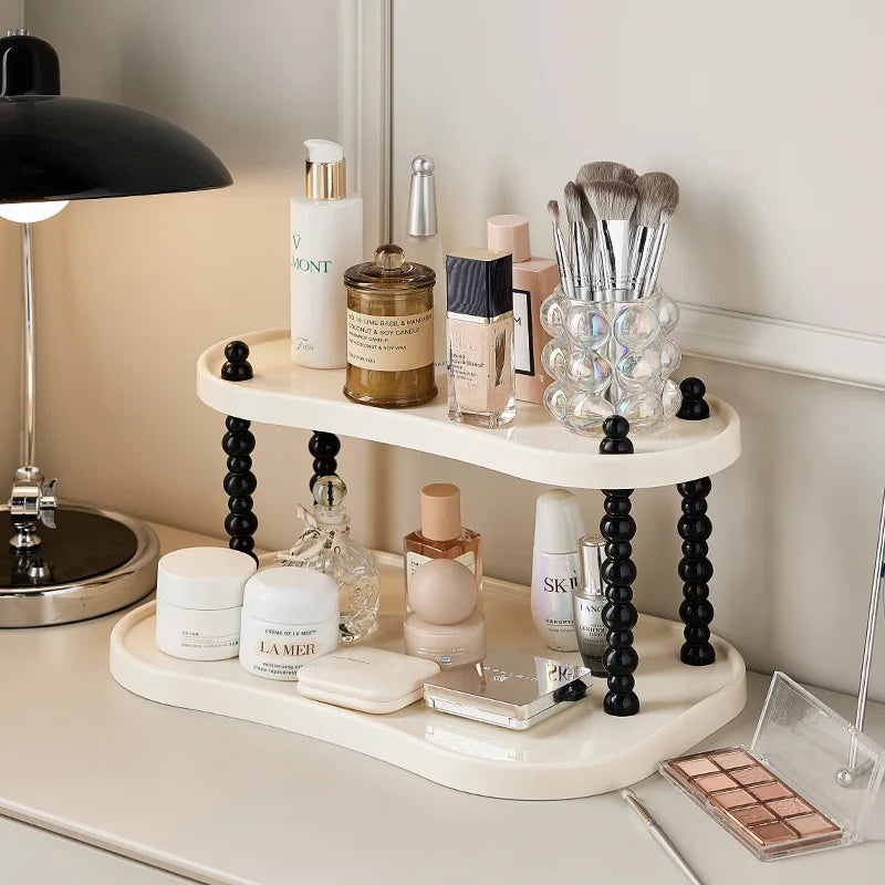 Cosmetics storage box Multifunctional finishing rack Skin care products Perfume storage rack Household desktop cup storage rack Oasis Select