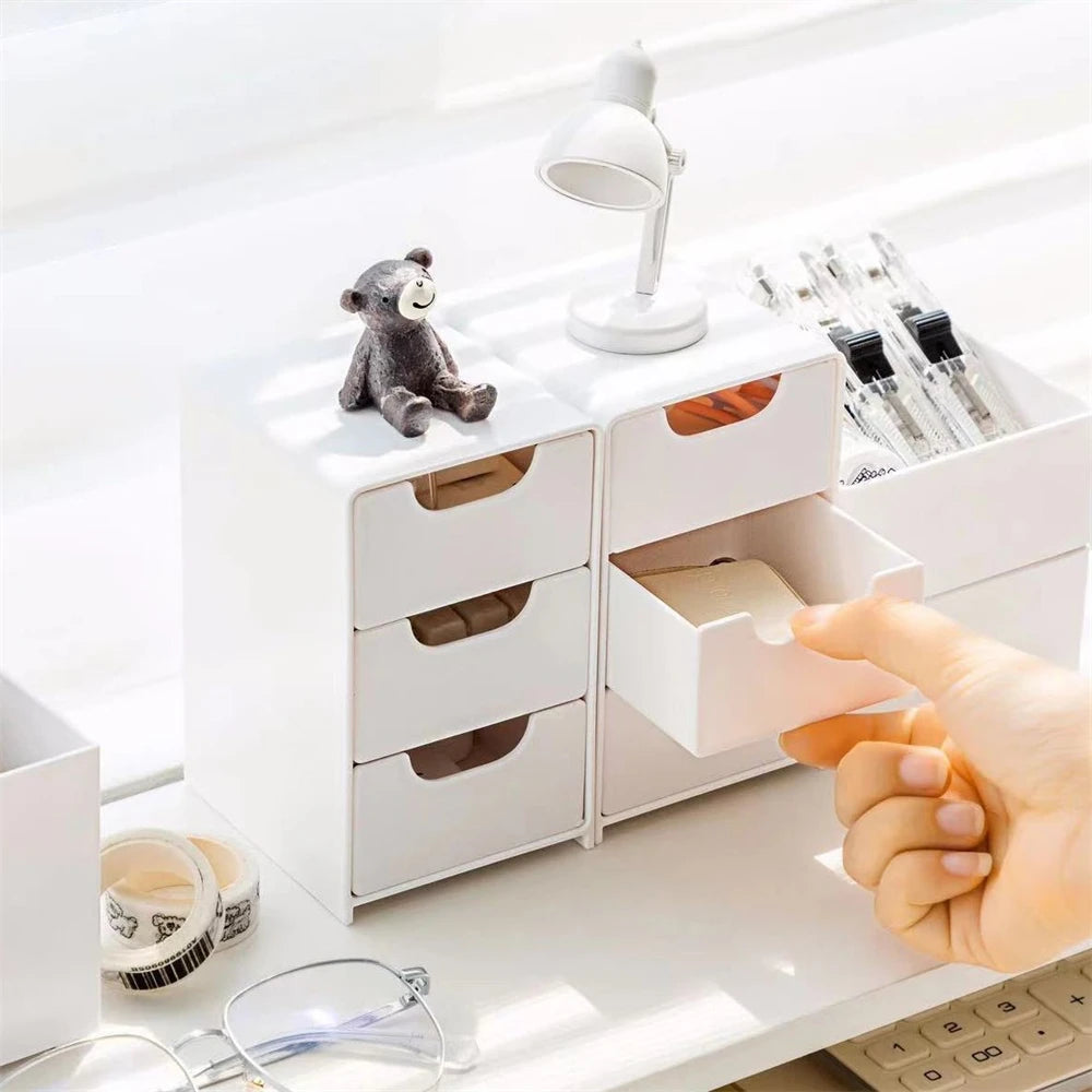 Mini 3-Tier Drawer Organizer for Desk, Jewelry & Cosmetics