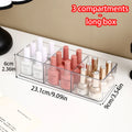 1pc acrylic three grid/space nail polish storage box nail polish display organizer dresser nail shop storage device Oasis Select 3grids - transparent