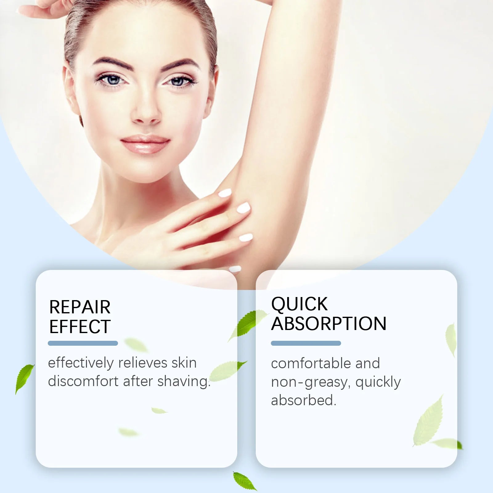 After Hair Removal Cream Moisturizing Relieve Armpit Skin Pain Discomfort Reduce Redness Improve Dullness Repair Underarm Cream Oasis Select