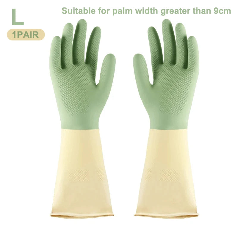 Thickened Kitchen Gloves, Dishwashing Gloves Wear-resistant, Suitable For Dishwashing, Cleaning And Household Rubber Gloves Oasis Select L