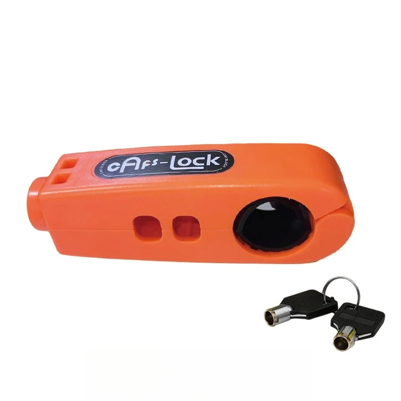 JUSTINLAU Motorcycle Handlebar Lock Anti Theft Brake Throttle Lock Universal for Scooter ATV Bike Motorbike Safety Protection Oasis Select Orange