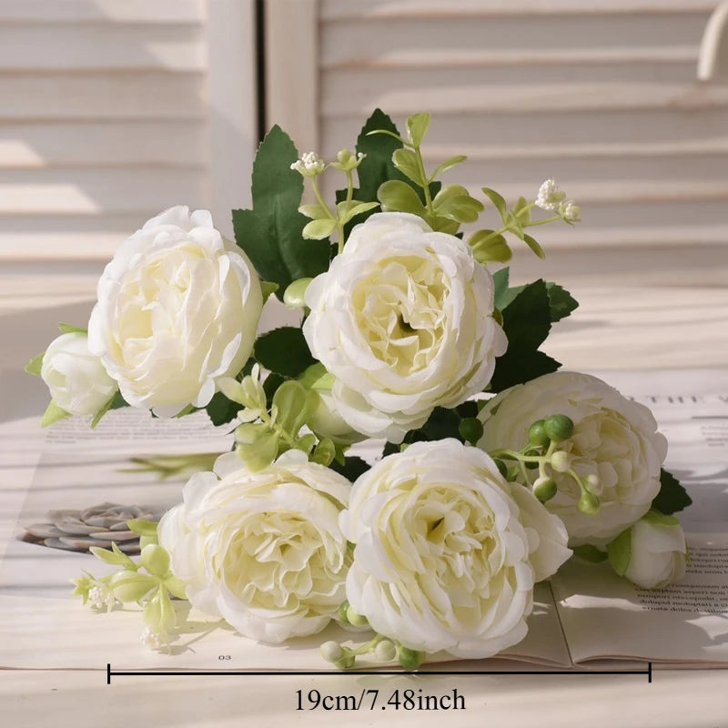 Simulated Flower Bouquet Small Handle Bouquet Wedding Scene Arrangement Simulated Flowers High-end Simulation Oasis Select White