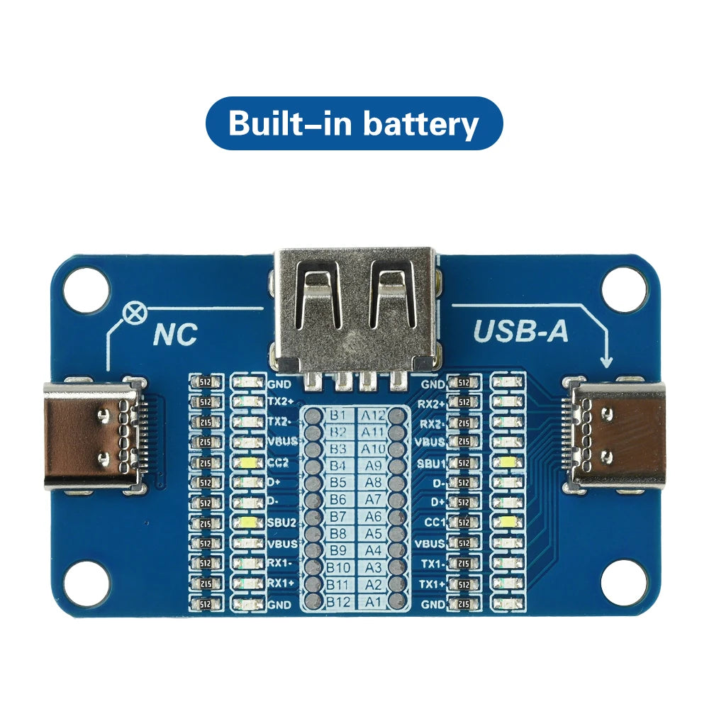 USB A to Type C Detection Module Multi Interface Cable Tester Fast Charging Wire Inspection Portable Tool With LED Indicators Oasis Select With battery