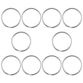 LIKE WISH 10X Quality 50Mm Keyring Split Ring Set Heavy Duty Large Nickel Key Loop Sprung Hoop Oasis Select nickel