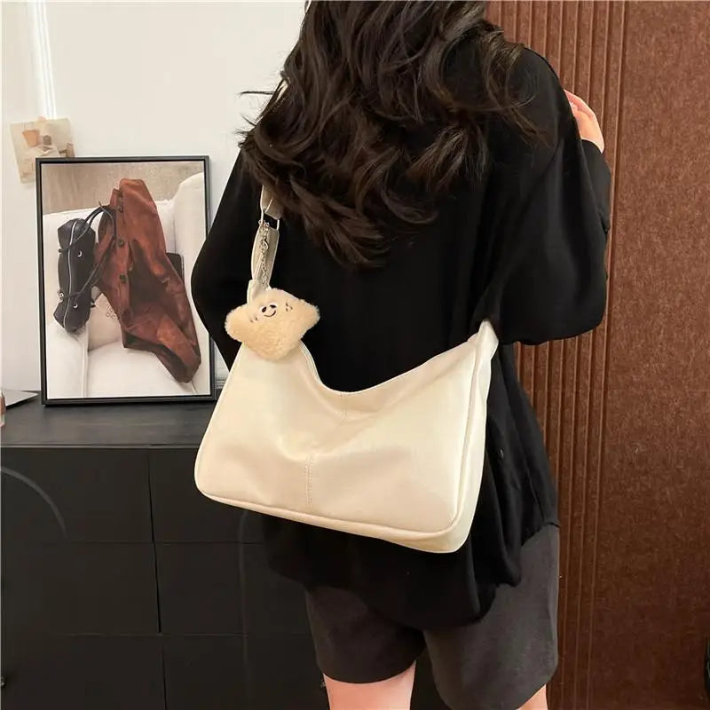 Retro PU Leather Shoulder Bag – Large Capacity Women's Tote