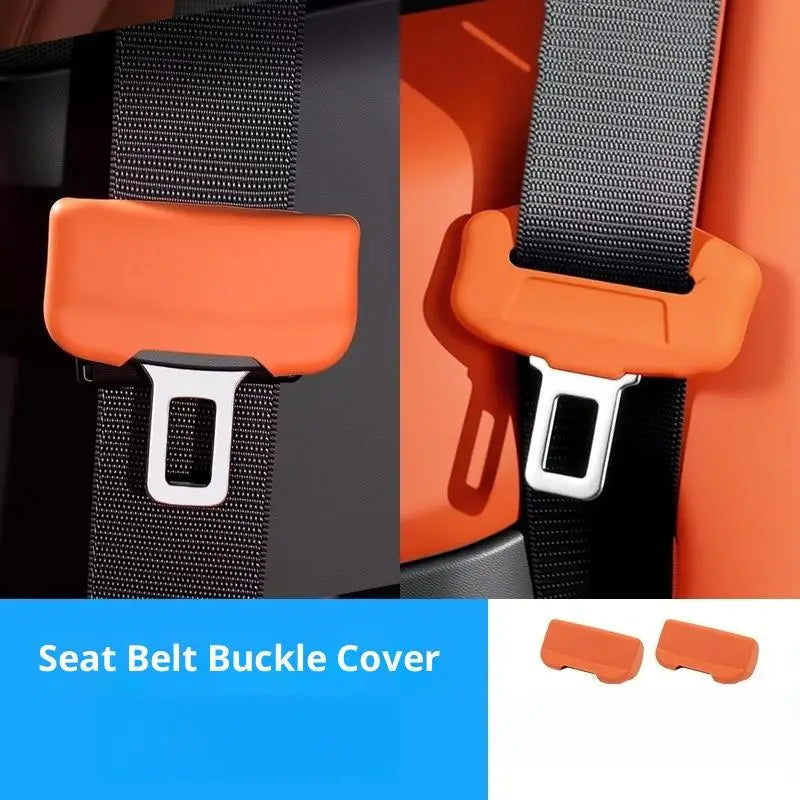 1/2Pcs Car Seatbelt Buckle Covers, Silicone Anti-scratch Guard, Auto Interior Accessories Oasis Select