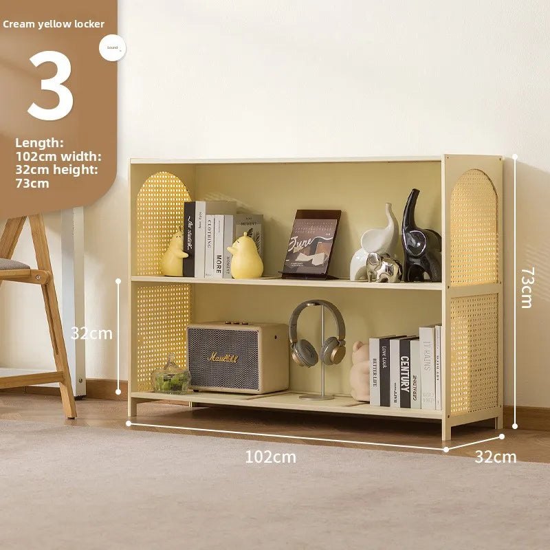 Bookcase Integrated Against Wall Student Household Bookshelf
