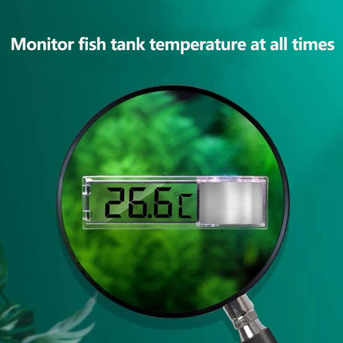 1pc Aquarium Thermometer 3D Digital LED Electronic Fish Tank Temperature Fish Turtle Temp Meter Aquarium Decoration Oasis Select