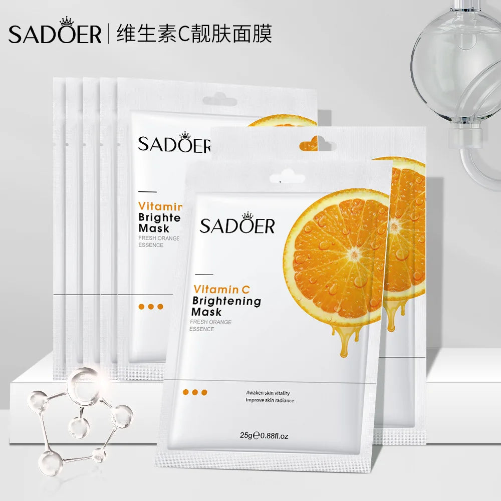 SADOER Vitamin C Brightening Face Mask – Pore & Glow Boost Vitamin C Face Mask Oasis Select